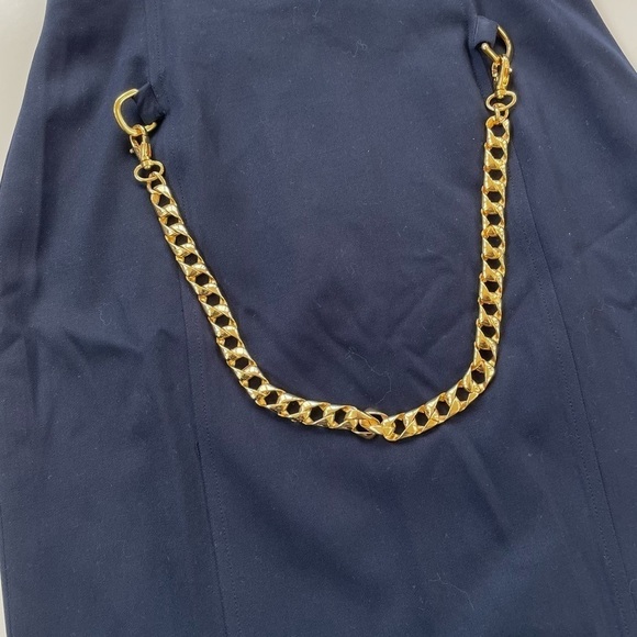 MaxMara Women's Navy 100% Virgin Wool Skirt Made in Italy Size 8 - Picture 3 of 9